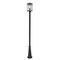 Z-Lite Nuri 1 Light Outdoor Post Mounted Fixture, Black & Clear 596PHMR-519P-BK - alternate 1